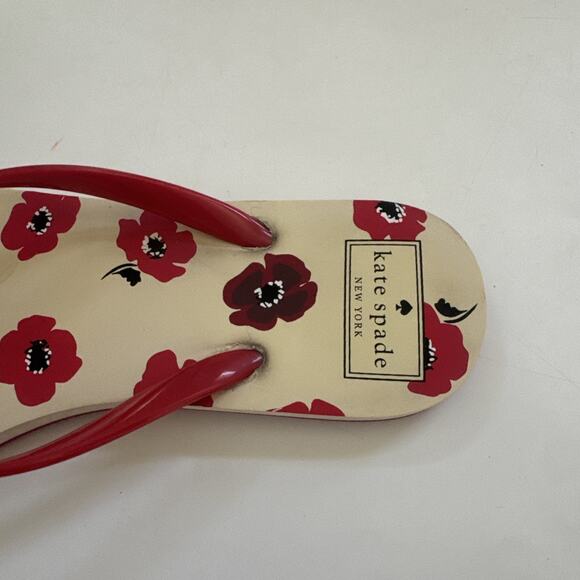 Kate Spade Nova Flip Flops Floral Print Thong Sandals Womens 7 Beachy Boho CLEAN - Picture 3 of 10
